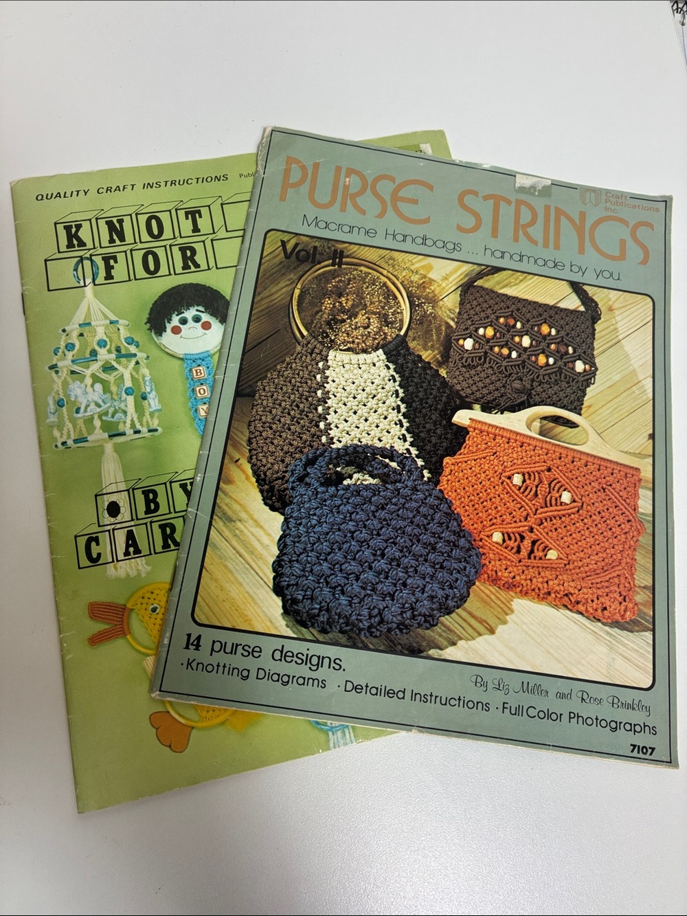 Vintage Macrame Purse Pattern Craft Books